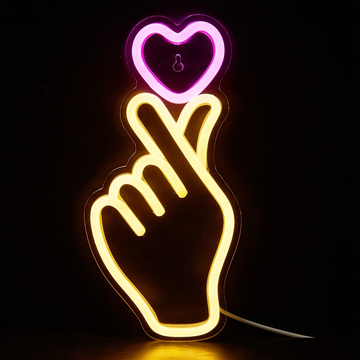 Heart-Shaped LED Neon Sign | USB Powered Night Light Decor