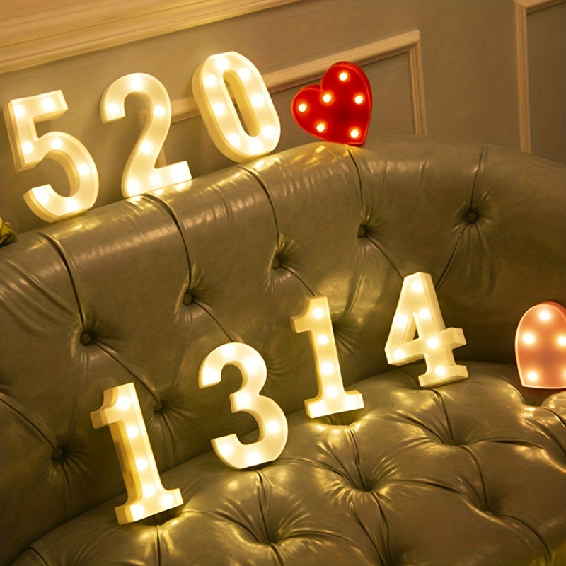 Alphabet LED Letter & Number Lights | Battery-Powered Night Lamp