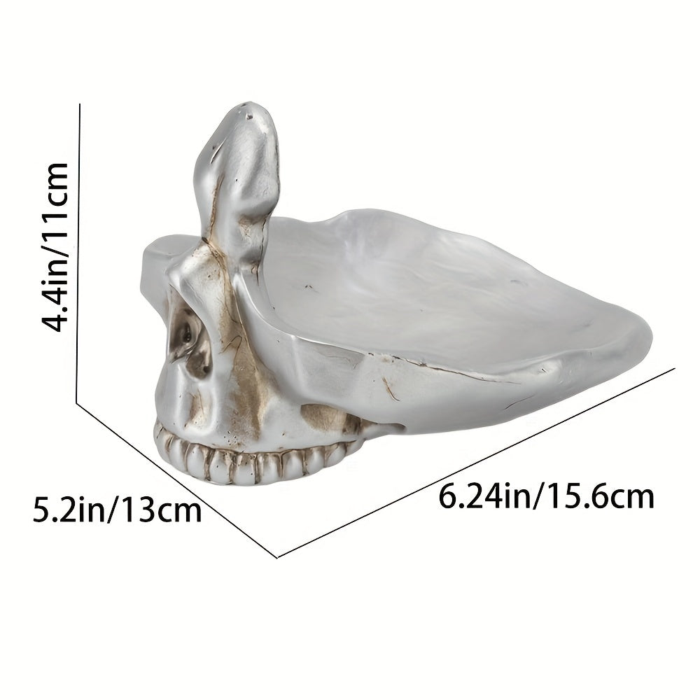 Gothic Skull Glasses Holder | Skull Statue Eyewear Stand Decor