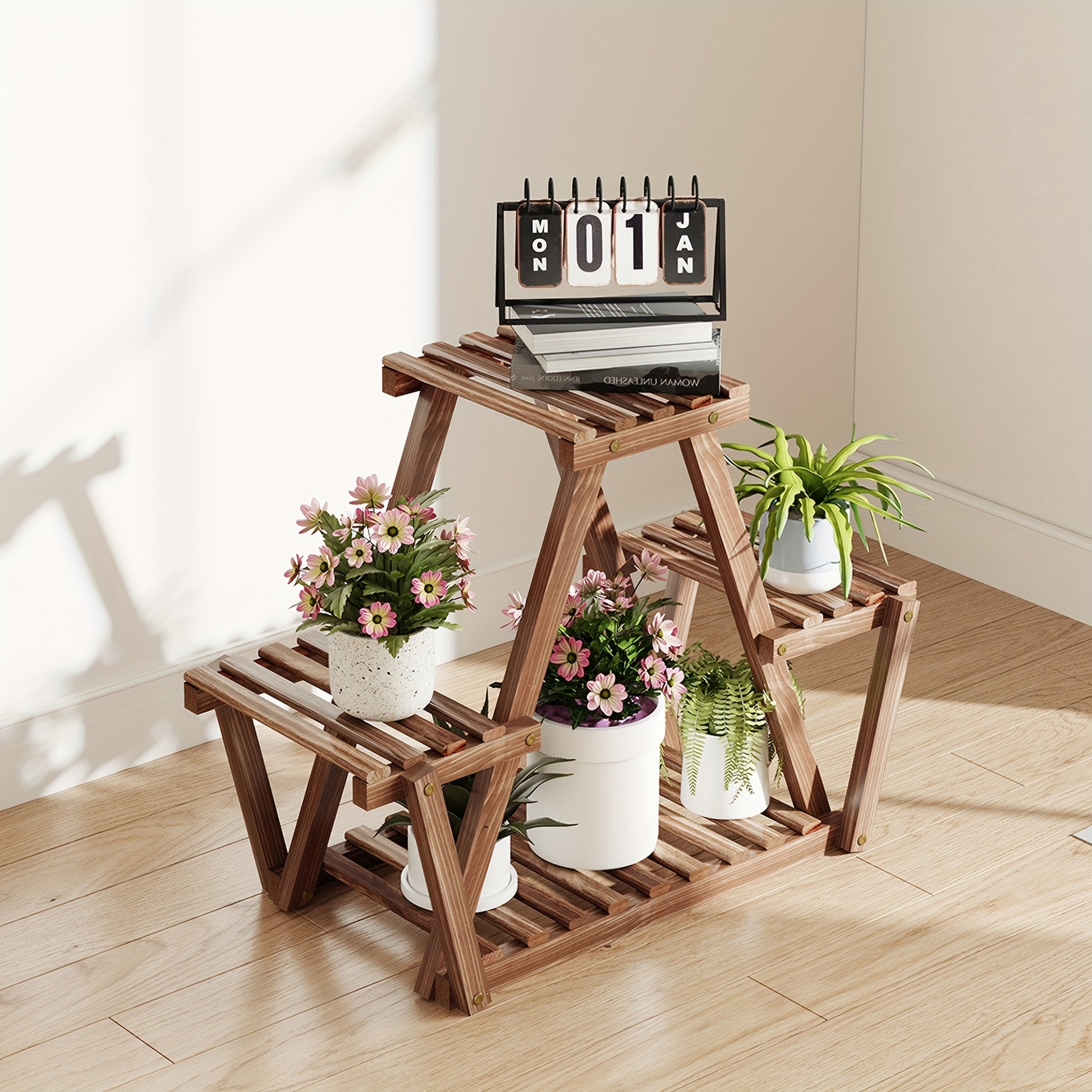 Wooden Plant Stand – Large Indoor/Outdoor Plant Rack
