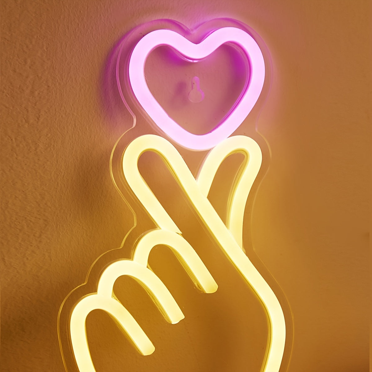 Heart-Shaped LED Neon Sign | USB Powered Night Light Decor