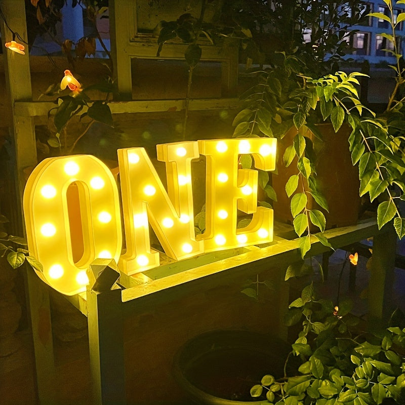 Alphabet LED Letter & Number Lights | Battery-Powered Night Lamp