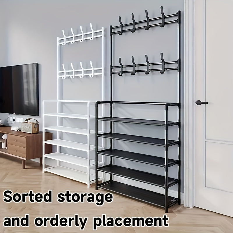 4/5 Layer Carbon Steel Coat Rack | Multipurpose Hanger & Shoe Shelf